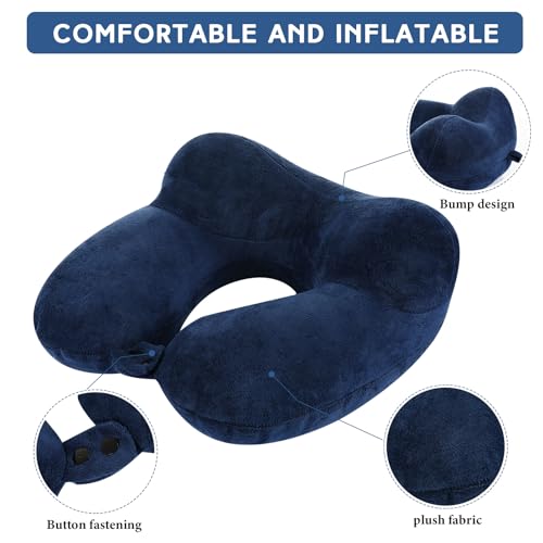 2 Inflatable Neck Pillow Airplane Travel (2 Count)