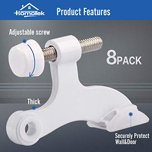 8 Pack Hinge Pin White Door Stopper (8 Count)