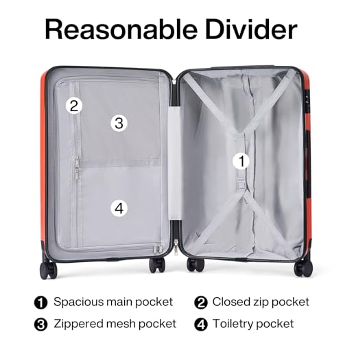 Luggage Sets 2 piece Carry On Luggage with Wheels PC Hard Shell Suitcases Lightweight Checked Travel Luggage Large Travel Suitcase Woman Men 20 (2 Count)