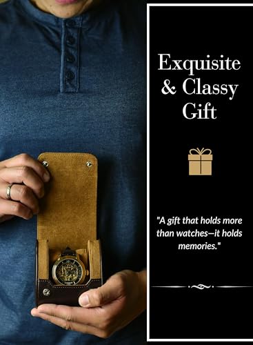 Watch Travel Case for Men Watch Roll for Travel Organizer and Display Watch Case (9 Count)
