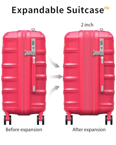 20 Inch Expandable Carry On Luggage 22x14x9 Airline Approved Suitcase
