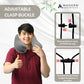Inflatable Travel Pillow for Airplanes with Comfort Hood