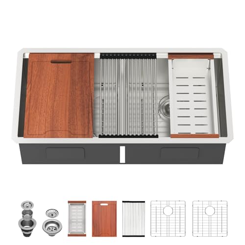 36 Inch Undermount Kitchen Sink Double Bowl Stainless Steel Kitchen Sinks 50