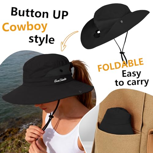 Women's Ponytail Safari Sun Hat