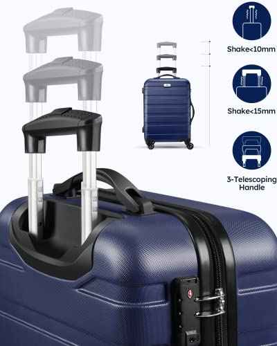 Luggage 3 Piece Sets Hard Shell Luggage Set Spinner Wheels (3 Count)