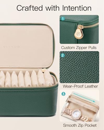 Jewelry Organizers and Storage with Clear 12 Velvet Bags (12 Count)
