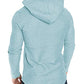 Mens Fashion Athletic Hoodies Sport Sweatshirt Solid Color Fleece Pullover Sky Blue X