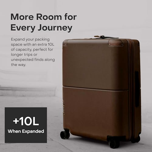 Checked Expandable Suitcase