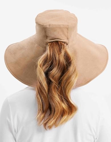Women's Ultra Wide Cotton Linen Hat UPF 50+