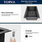 17 Inch Gloss Black Ceramic Coating with NanoTek Undermount Kitchen Sink