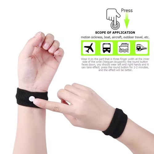 5Pair Motion Sickness Bands Wristband for Adult and Kids Morning Sickness Bracelets for Pregnant Women Acupressure for Car (5 Count)