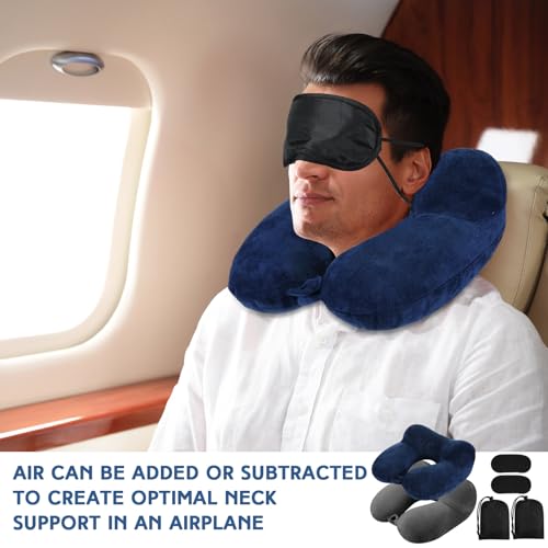 2 Inflatable Neck Pillow Airplane Travel (2 Count)