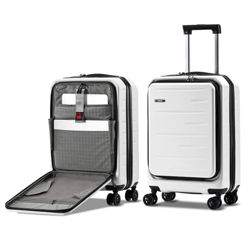20 Inch Carry On Luggage 22×14×9 Airline Approved with Front Pocket