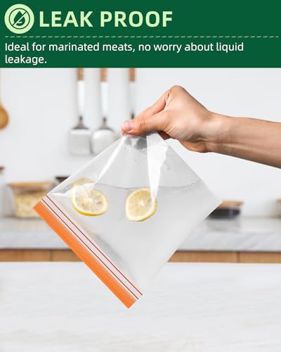 16 Pack Reusable Gallon Freezer Bags Dishwasher Microwave Safe (16 Count)