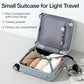 14 Inch Underseat Carry On Luggage with Wheels Hard Shell Suitcases Carry On Bag Lightweight Small Mini Suitcase Travel Luggage for Travel（Gray）
