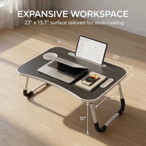 23" Foldable Lap Desk for Laptop Writing w