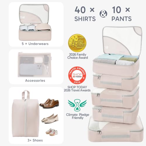 10 Set Packing Cubes for Travel (10 Count)