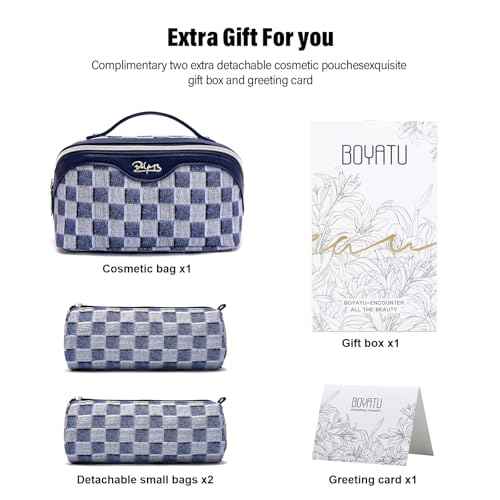 Travel Makeup Bag Cosmetic Bags for Women (3 Count)