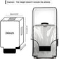 Luggage Cover 24 Inch Clear Suitcase Cover 0.4mm Thick PVC Transparent
