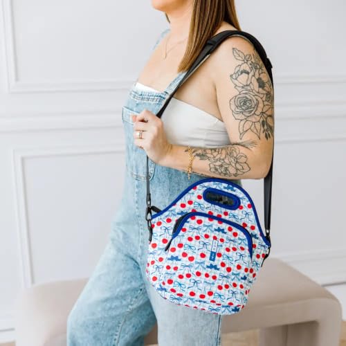 LunchTote Zippered Bag Insulated Neoprene Caddy (Cherry Picked / X-Large 6.5 Quart Lunch Tote)