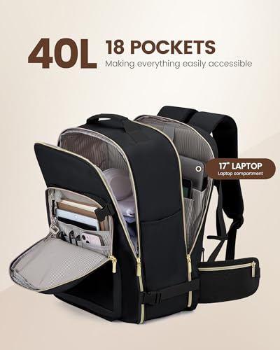 40L Travel Backpack with Waist Strap