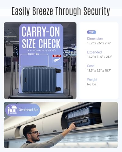 Carry On Luggage 22x14x9 Airline Approved