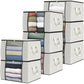 8 Pack Storage Bags for Clothes Blanket Storage Bins with Lids (8 Count)