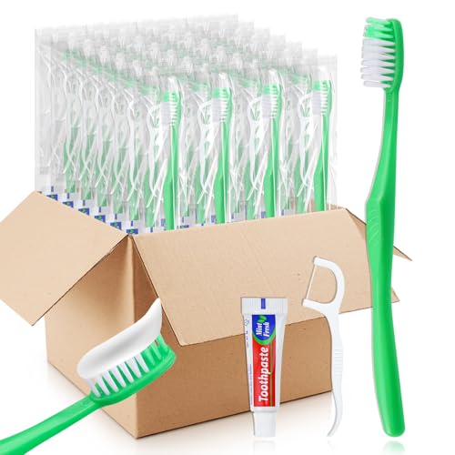 Disposable Toothbrushes with Toothpaste and Floss (200 Count)