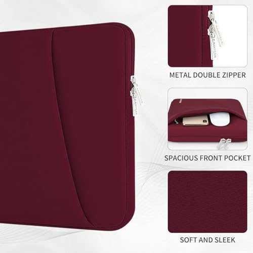 RAINYEAR 13.3 Inch Laptop Sleeve Padded Case Cover with Front Pocket