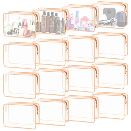 16 Pieces Clear Cosmetic Bags (16 Count)