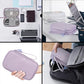 PU Leather Cable Organizer Double Layer Travel Pouch