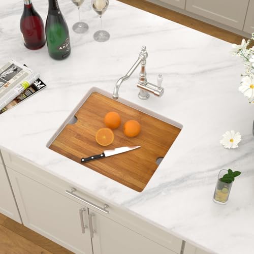 21 In. Matte White Granite Composite Kitchen Sink
