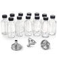 12 Pack 2 oz Small Clear Glass Bottles w (12 Count)