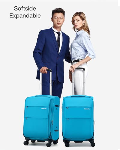 24 Inch Expandable Luggage Large Suitcases with Wheels Softside Checked Luggage Rolling Suitcase with Lock Lightweight Travel Luggage for Men and Women 24 Inch Luggage