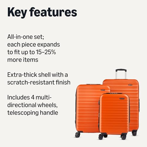 3 Piece Hardshell Spinner Luggage Set (3 Count)