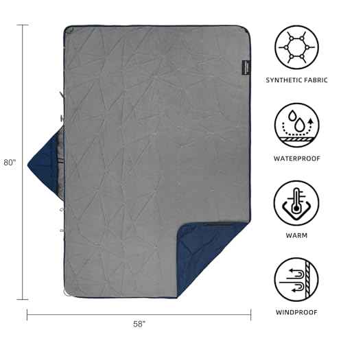 Large Waterproof Outdoor Blanket Thick Fleece 80" x 58"