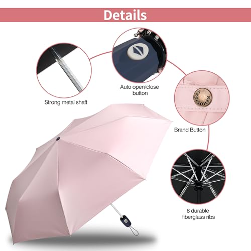 Sun Umbrella Blocking UV Protection Compact Auto Folding Parasol