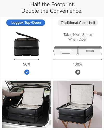 Checked Top Opening Expandable Suitcase Bundle