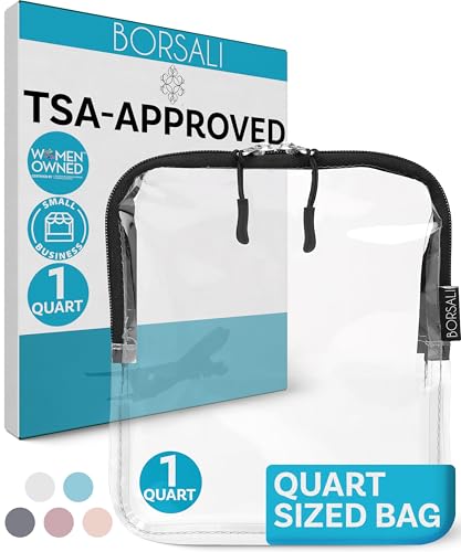 TSA Approved Toiletry Bag Clear Quart Size