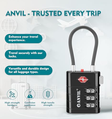 TSA Approved Luggage Locks (3 Count)