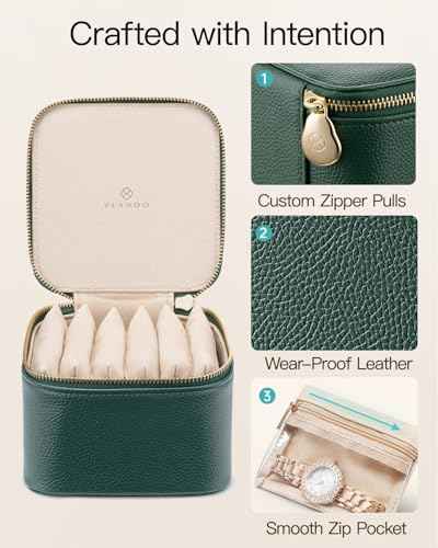 Travel Jewelry Case with Clear 6 Velvet Bags