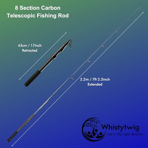 Carbon Fiber Telescopic Fishing Rod 7.2ft