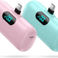 [2-Pack] Mini Portable Charger 5000mAh Power Bank,3A PD USB C Cell Phone Portable Power, LCD Display Battery Pack Compatible with iPhone 16/15/15 plus/15 pro/15 pro Max/Android/Samsung/Moto/LG etc