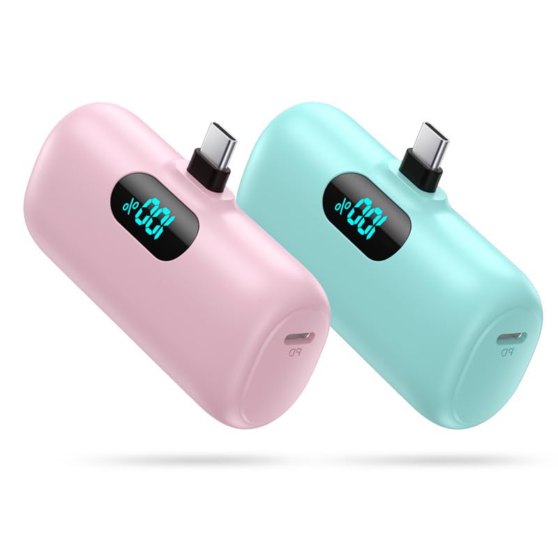 2 Pack] Mini Portable Charger 5000mAh Power Bank
