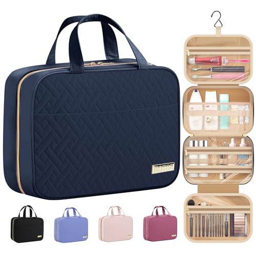 Hanging Travel Toiletry Bag Women Men Essentials Navy Blue