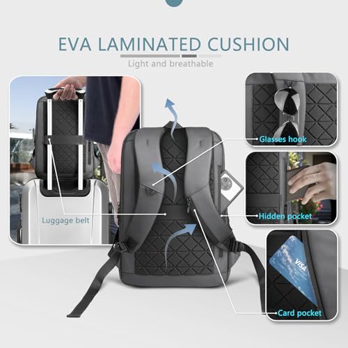 Laptop Backpack for Men for 15.6 Inch Computer Bag with USB A&C Charger