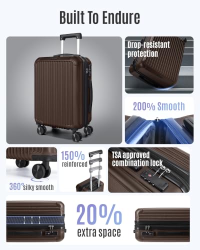 20 Inch Carry On Luggage 22x14x9 Airline Approved
