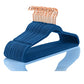 Velvet Hangers 50 Pack Non Slip Mediterranean Blue Rose Gold Hooks (50 Count)
