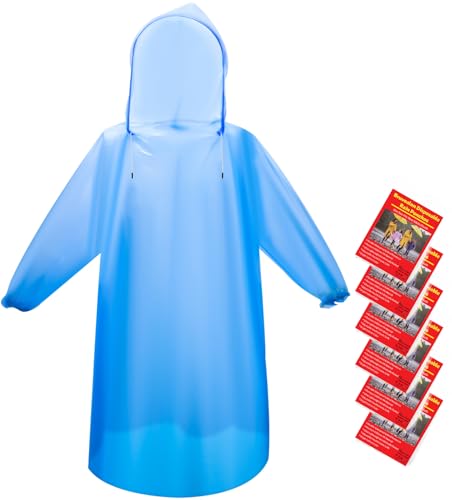6 & 20 & 50 Pack Disposable Rain Ponchos for Adults