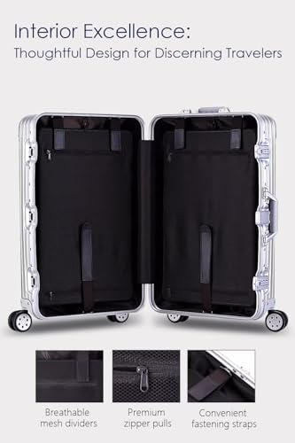 20 Inch All Aluminum Carry On Luggage with Wheels